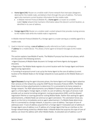 Mobile IP | PDF