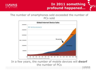 In 2011 something
                         profound happened…

The number of smartphones sold exceeded the number of
     ...