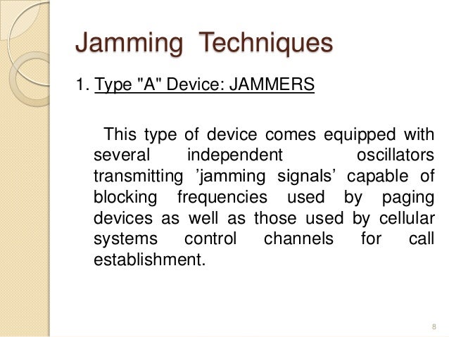 Call jammers - types of jammers