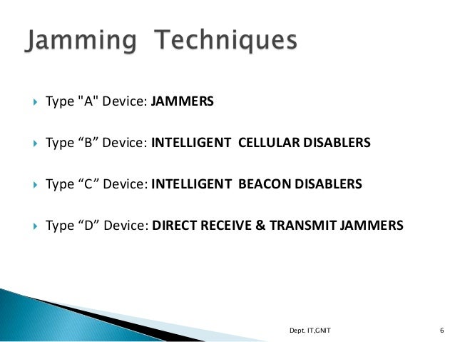 Call jammers - types of jammers