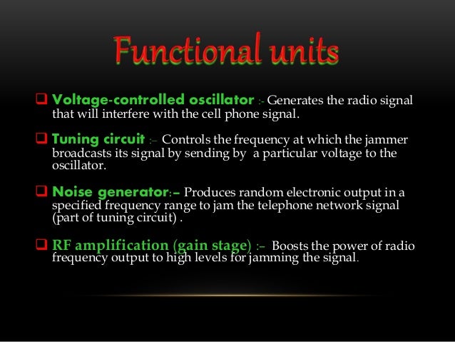 Cell phone jam - cell phone jammer oscillator
