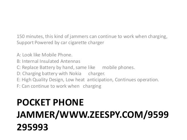 Cell phone jammer pdf | jammer cell phones while driving