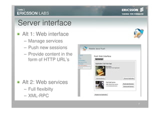 Mobile Java Push On Labs | PPT