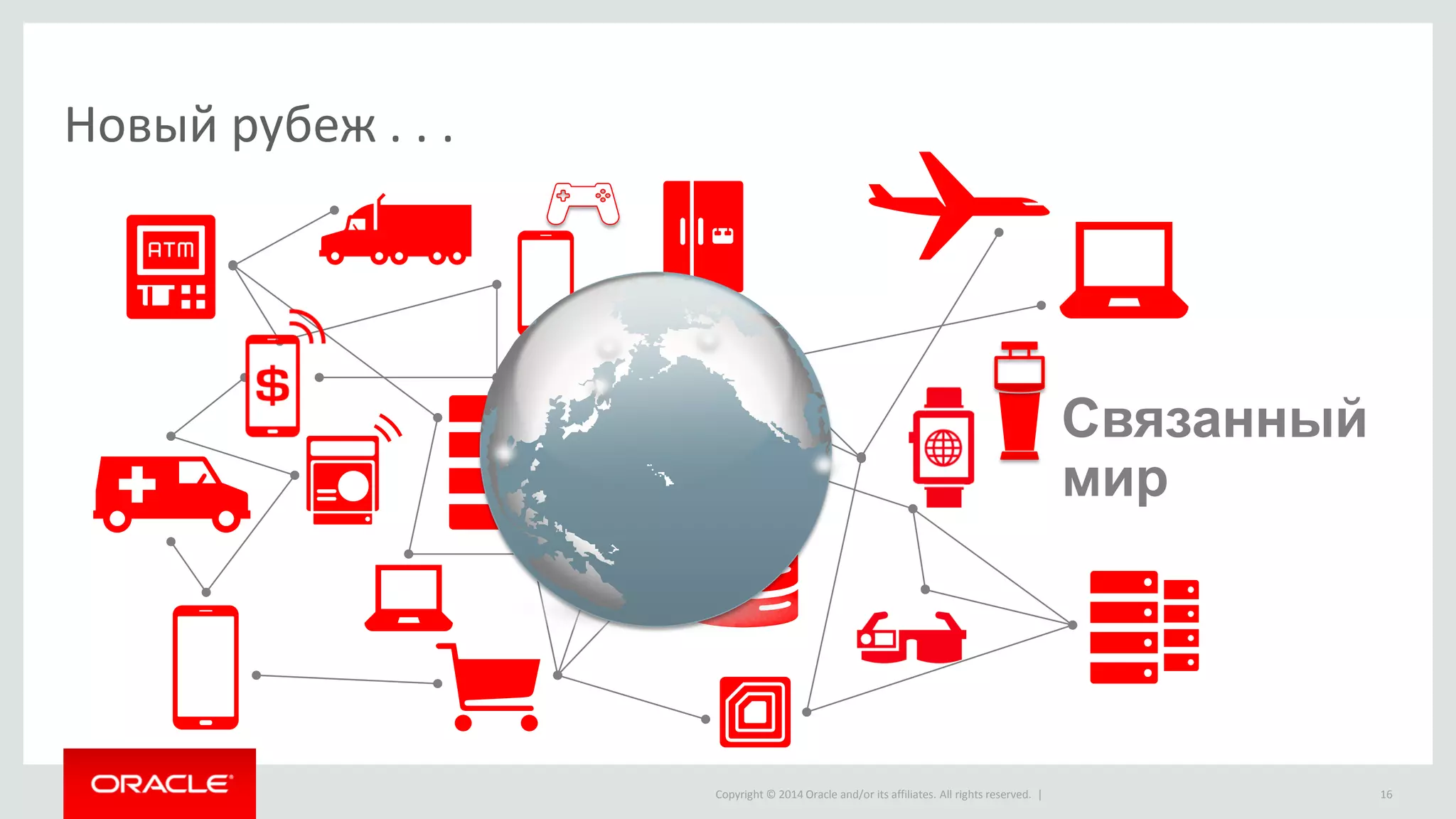 Copyright © 2014 Oracle and/or its affiliates. All rights reserved. | 
Новый рубеж . . . 
16 
Связанный мир  