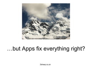 …but Apps fix everything right?

             3sheep.co.uk
 