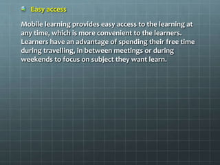 Mobile learning | PPTX | Smartphones | Consumer Electronics