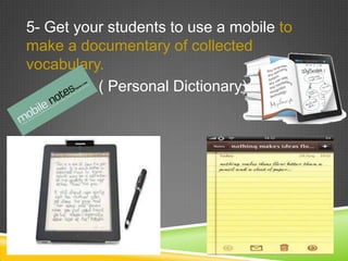 Mobile learning teaching vocabulary | PPTX