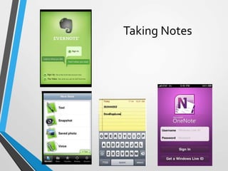 Taking Notes
 