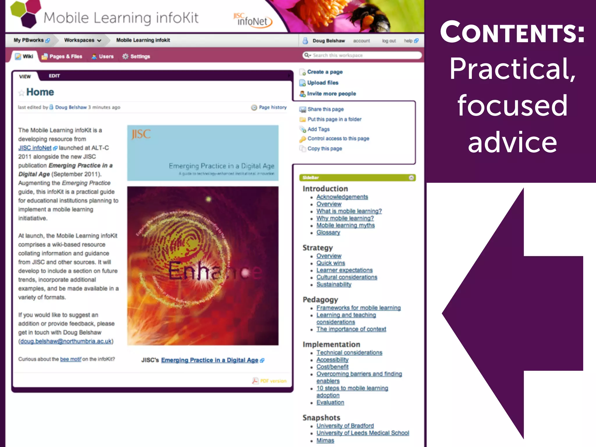 CONTENTS:
Practical,
 focused
  advice
 