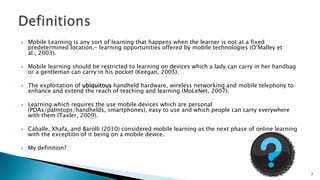 Mobile learning powerpoint | PPTX