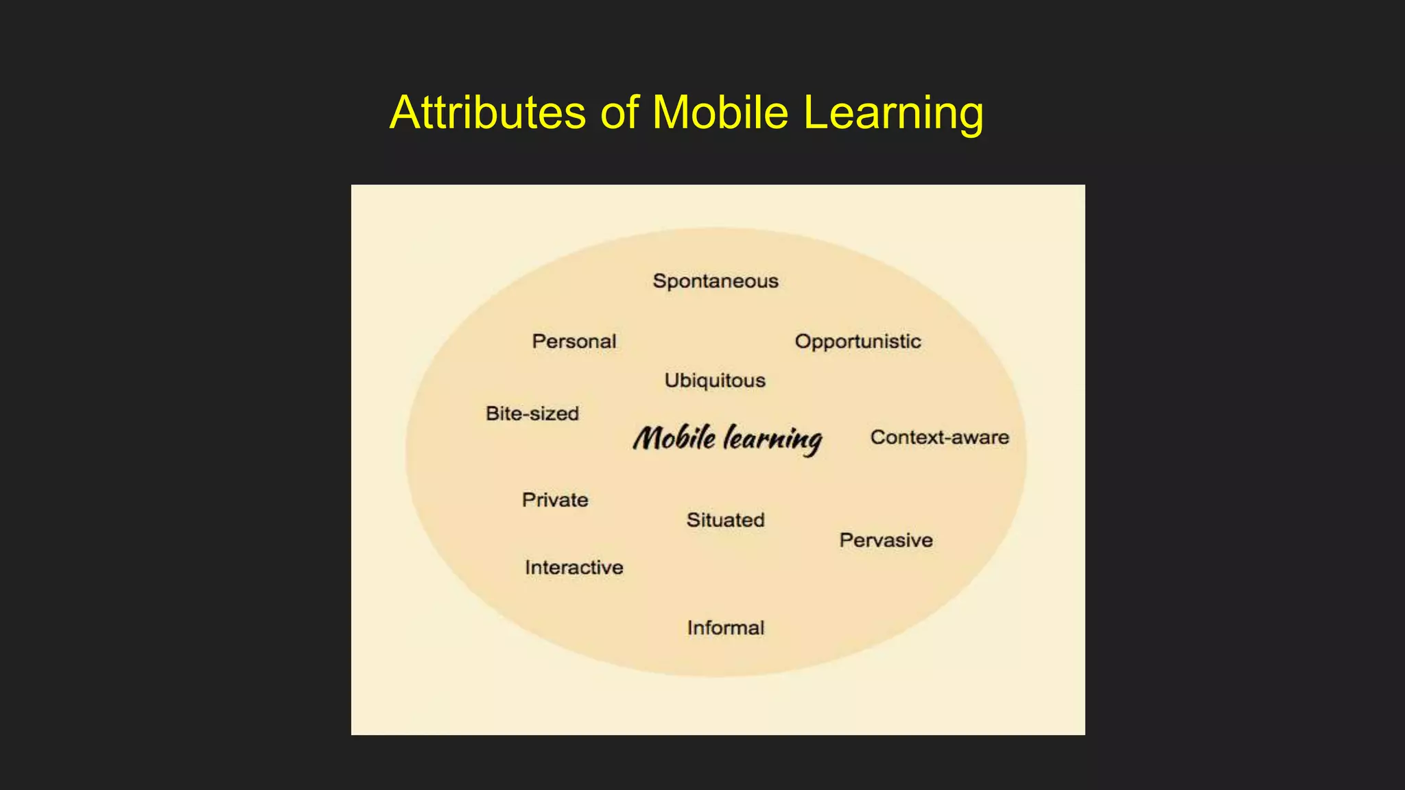 Attributes of Mobile Learning
 