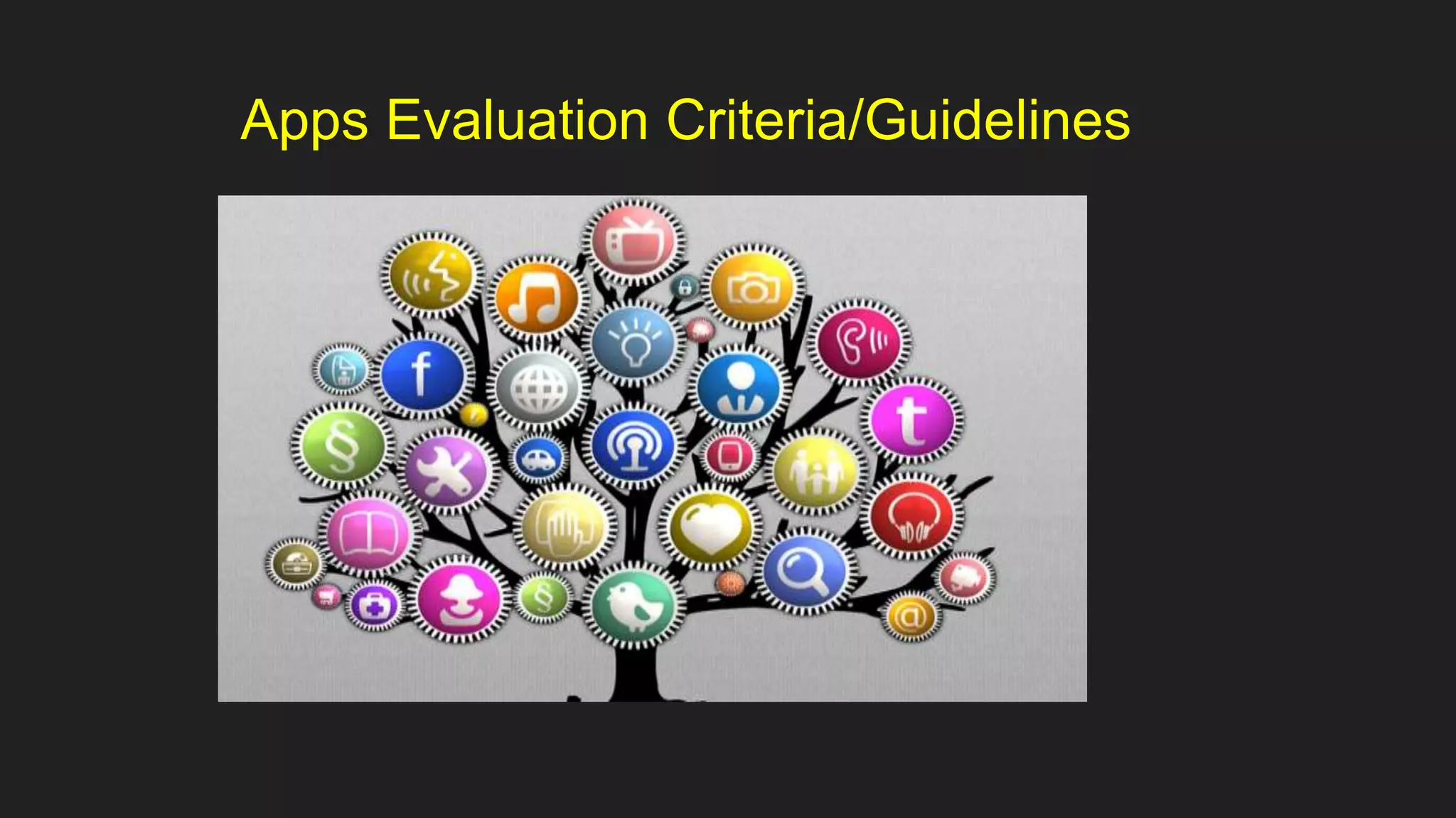 Apps Evaluation Criteria/Guidelines
 