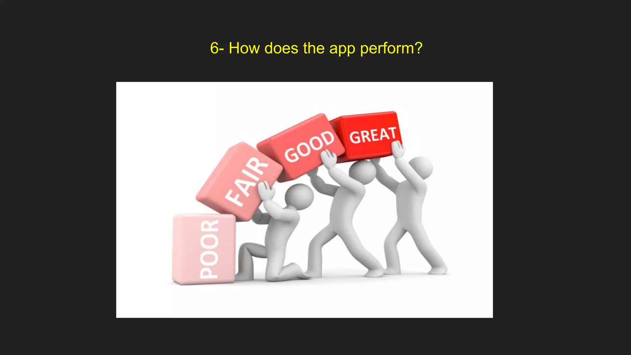 6- How does the app perform?
 