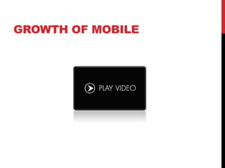 GROWTH OF MOBILE
 