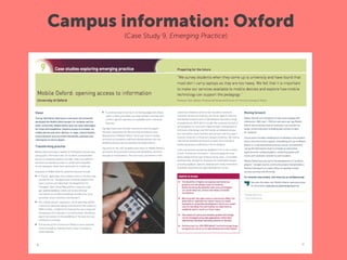 Campus information: Oxford
        (Case Study 9, Emerging Practice)
 
