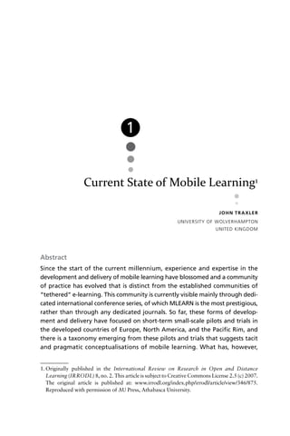 Mobile learning transforming the delivery of education and training | PDF