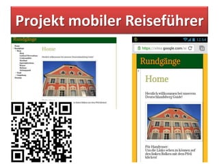 Projekt mobiler Reiseführer
 