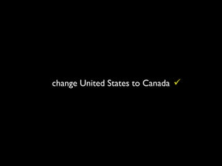 change United States to Canada 
 