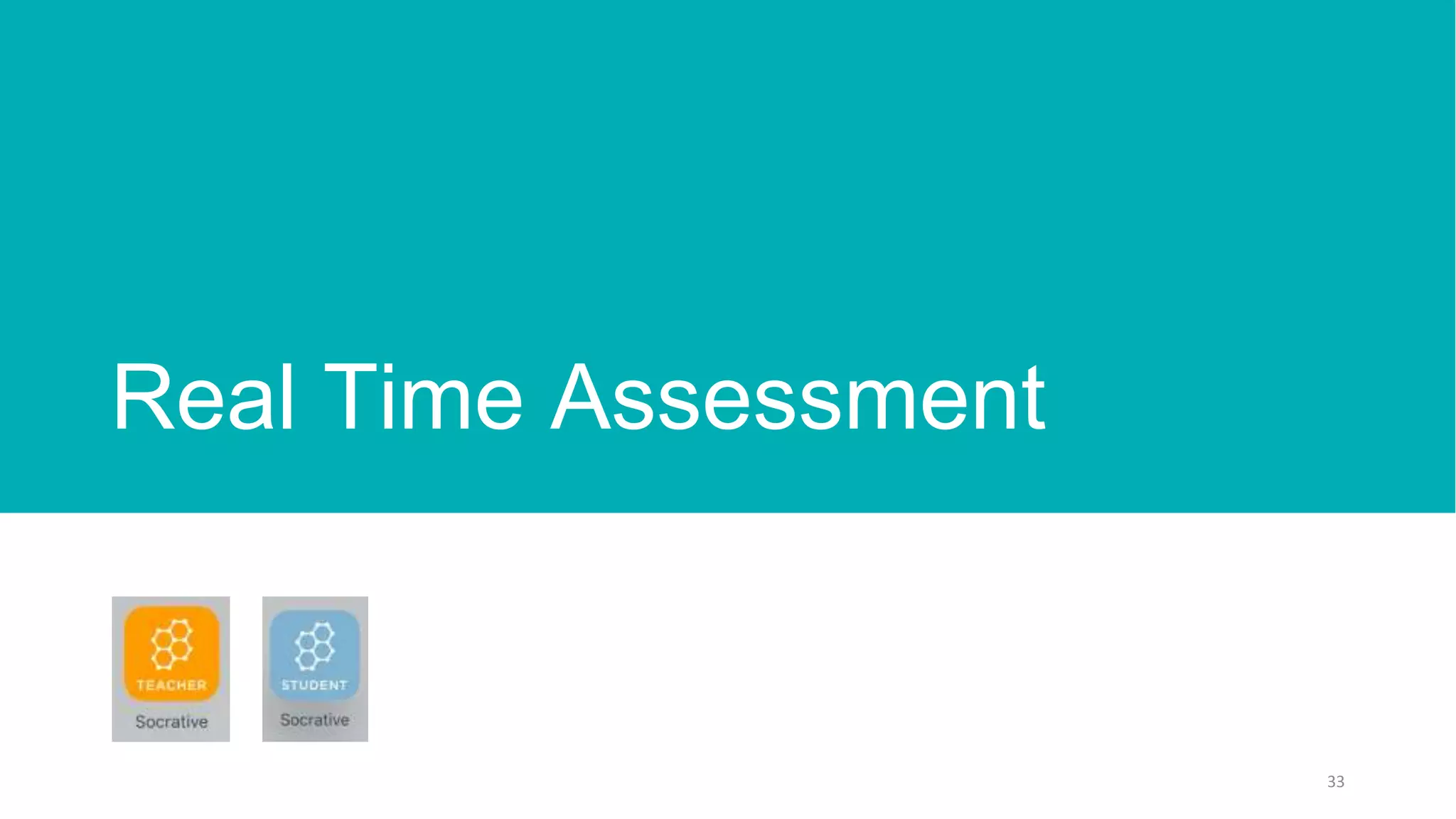 Real Time Assessment
33
 