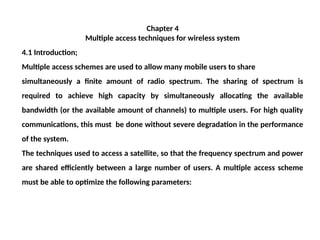 Comprehensive Overview of Multiple Access Techniques in Wireless and ...