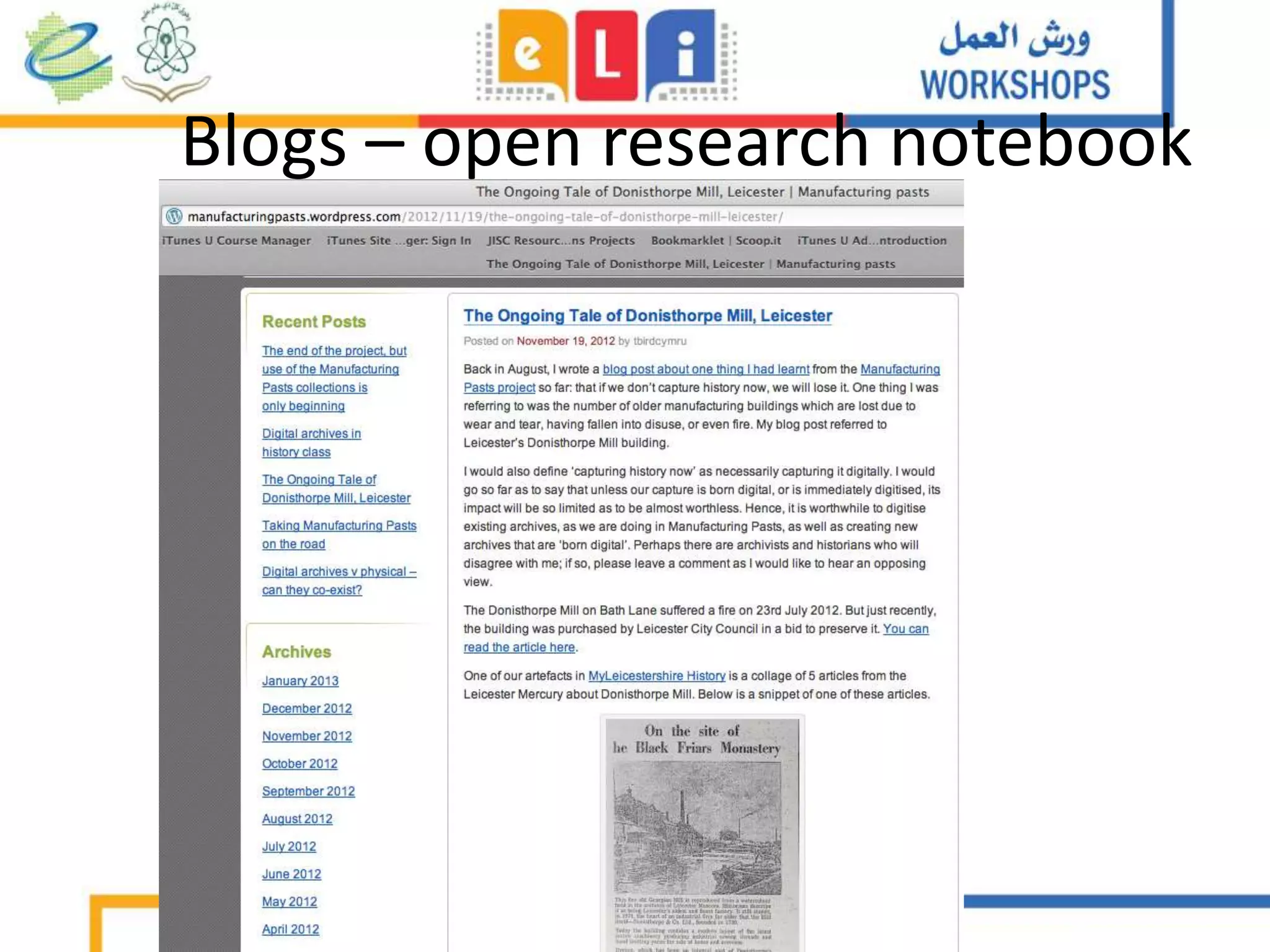 Blogs – open research notebook
 