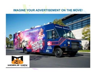 IMAGINE YOUR ADVERTISEMENT ON THE MOVE!
 