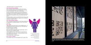 62
QR codes - barcodes which reveal a web or email address when scanned by a cameraphone -
are part of everyday life in Japan. But they are taking longer than expected to spread around the
world.
‘Permanent Alpha’ is corporate suicide.
Don’t have teething problems
In the nineties, most e-commerce sites lost most of
their customers between the catalog server and the
e-commerce server. They never came back.
Amazon worked from day one. And the efficiency of
the logistics in their Seattle warehouse was stunning
from day one too. Even in 1997 they never sent you the
wrong stuff, and were the only e-commerce site that
didn’t.
An airline takes a year to recover from launching a new
terminal and losing everyone’s bags. An e-commerce
operation is dead by then.
Don’t offer pointless updates
Don’t you get annoyed when an app keeps asking you
to download a pointless update? So don’t do it with
your app.
Don’t delay
1992 saw the announcement of the satellite phone - a
portable phone that connected you to the world via
fifty geostationary satellites.
It was an inspiring new idea.
But by the time it appeared seven years later, most of
the world was covered by GSM.
Unlike satellite phones, GSM phones worked indoors.
And GSM phones were tiny, whereas satellite phones
were still the size of a brick.
Good ideas have a sell-by date.
Don’t make it complex
You wouldn’t buy a TV that required you to press CTRL-
In 1997, a Victoria’s Secret
webcast fashion show
crashed the internet as 50
million geeks drooled over
their keyboards.
Expect similar bottlenecks
this time round.
 