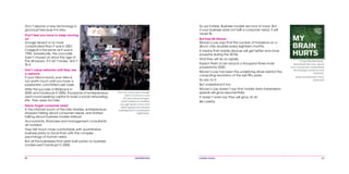 66 mobile mania 67
If you like this book,
download this one, about
how consumers understand
technology products and
services.
pubs.wunderman.com/
brain.pdf
So we’ll stress: Business models are nice to have. But
if your business does not fulfil a consumer need, it will
never fly.
But trust Mr Moore
Moore’s Law says that the number of transistors on a
silicon chip doubles every eighteen months.
It means that mobile devices will get better and more
powerful during the 2010s.
And they will do so rapidly.
Expect them to be around a thousand times more
powerful by 2020.
Moore’s Law has been the underlying driver behind the
computing revolution of the last fifty years.
So rely on it.
But understand it too.
Moore’s Law doesn’t say that mobile data transmission
speeds will grow exponentially.
It doesn’t even say they will grow at all.
Be careful.
Don’t assume a new technology is
good just because it is new.
Don’t feel you have to keep moving
on
Google Search is no more
complicated than it was in 2001.
CraigsList is the same as it was in
1996. Genetically, the crocodile
hasn’t moved on since the age of
the dinosaurs. If it ain’t broke, don’t
fix it.
Don’t value networks until they are
a network
If your idea is social, your idea is
not worth much until you have a
substantial, committed user base.
After the success of MySpace in
2005 and Facebook in 2006, thousands of entrepreneurs
went round seeking capital to build a social networking
site. They were too late.
Never forget consumer need
In the internet boom of the late nineties, entrepreneurs
stopped talking about consumer needs, and started
talking about business models instead.
Accountants, financiers and management consultants
all nodded.
They felt much more comfortable with quantitative
business plans on Excel than with the complex
psychology of human need.
But all the businesses that were built purely on business
models went bankrupt in 2000.
You can never get enough
bars: if you’re a cool
22 year Hong Konger,
what matters is whether
you get good voice and
data signals two storeys
underground in basement
nightclubs.
 