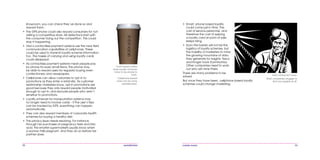 92 mobile mania 93
•	 Smart, phone based loyalty
could come just in time. The
cost of service personnel, and
therefore the cost of swiping
a loyalty card at point of sale,
keeps rising.
•	 Soon the barrier will not be the
logistics of loyalty schemes, but
the inability of marketers to mine
the growing mountains of data
they generate for insights. Tesco
and Kroger have DunnHumby.
Other companies need to work
out who will mine theirs.
There are many problems to be
solved.
But once they have been, cellphone based loyalty
schemes could change marketing.
Card-based coffee
shop loyalty schemes
have to be simple to
work.
Cellphone-based
ones can be more
sophisticated.
showroom, you can check they’ve done so and
reward them.
•	 The GPS phone could also reward consumers for not
visiting a competitive store. All defections start with
the consumer trying out the competition. This could
stop it happening.
•	 Visa’s contactless payment systems use the near field
communication capabilities of cellphones. These
could be used to transmit loyalty scheme information
too. The hassle of carrying and using loyalty cards
could disappear.
•	 As contactless payment systems mean people pay
by phone for even small items, the phone may
be able to reward users for regularly buying even
confectionery and newspapers.
•	 Cellphones can allow customers to opt in to
promotions as they enter a retail site. As customer
relationship marketers know, opt-in promotions are
good because they only reward people motivated
enough to opt in, and exclude people who aren’t
sensitive to promotions.
•	 Loyalty schemes for transportation systems may
no longer need to involve cards – if the user’s trips
can be tracked by GPS, everything can happen
automatically.
•	 They can also reward members of corporate health
schemes for buying a healthy diet.
•	 The privacy issue needs resolving. For instance,
through her purchases of pregnancy tests and folic
acid, the smarter supermarkets usually know when
a woman falls pregnant. And they do so before her
partner does.
Data mining isn’t easy.
Most companies struggle to
find any insights at all.
 