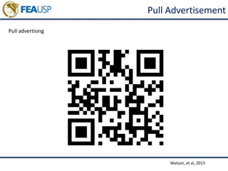 Pull Advertisement
Pull advertising
Watson, et al, 2013
 