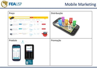 Mobile Marketing
Preço Distribuição
Produto Promoção
 