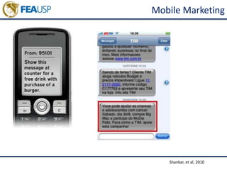 Mobile Marketing
Shankar, et al, 2010
 