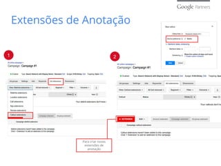 Para criar novas
extensões de
anotação
1 2
Extensões de Anotação
 