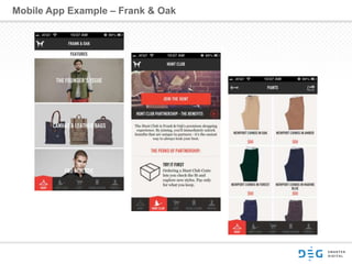 Mobile App Example – Frank & Oak
 