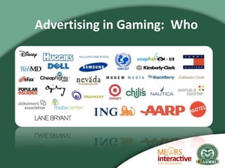 Advertising in Gaming: Who
 