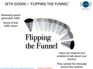 SETH GODIN – ‘FLIPPING THE FUNNEL’ Ref: http://sethgodin.typepad.com/seths_blog/files/flippingfunnelPRO.pdf Marketing spen...