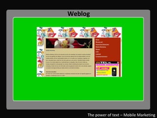 Weblog The power of text – Mobile Marketing 