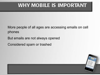 The result of all this new technology?  Mobile Marketing!  MOBILE MARKETING 