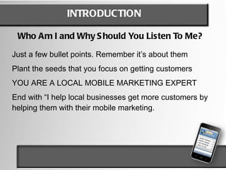 Just a few bullet points. Remember it’s about them 