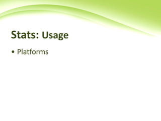 Stats:  Usage   Platforms 