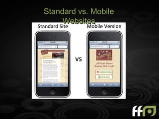 Standard vs. Mobile
     Websites
 