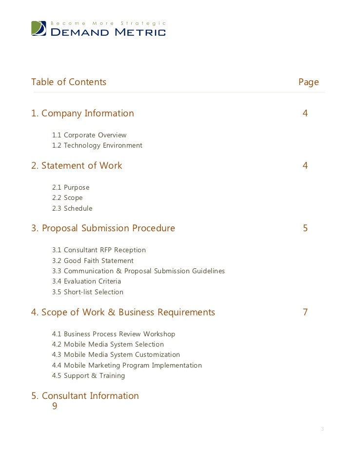 mobile marketing rfp template marketing consulting proposal template