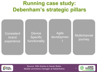 Running case study:
     Debenham’s strategic pillars



Consistent        Device                 Agile
                  ...