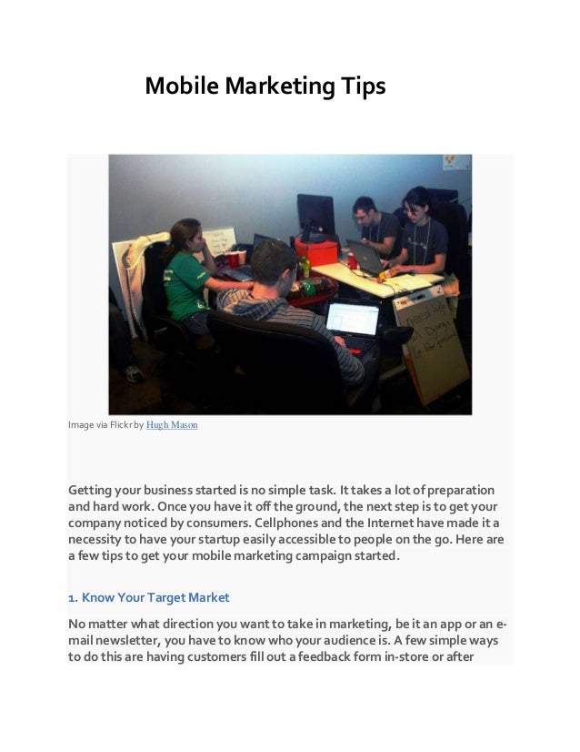Mobile Marketing Tips Mobile Marketing Tips