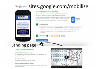 sites.google.com/mobilize




Landing page
 