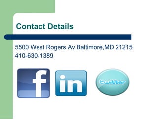 Contact Details 5500 West Rogers Av Baltimore,MD 21215 410-630-1389 