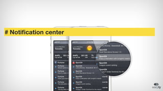 # Notiﬁcation Center

 