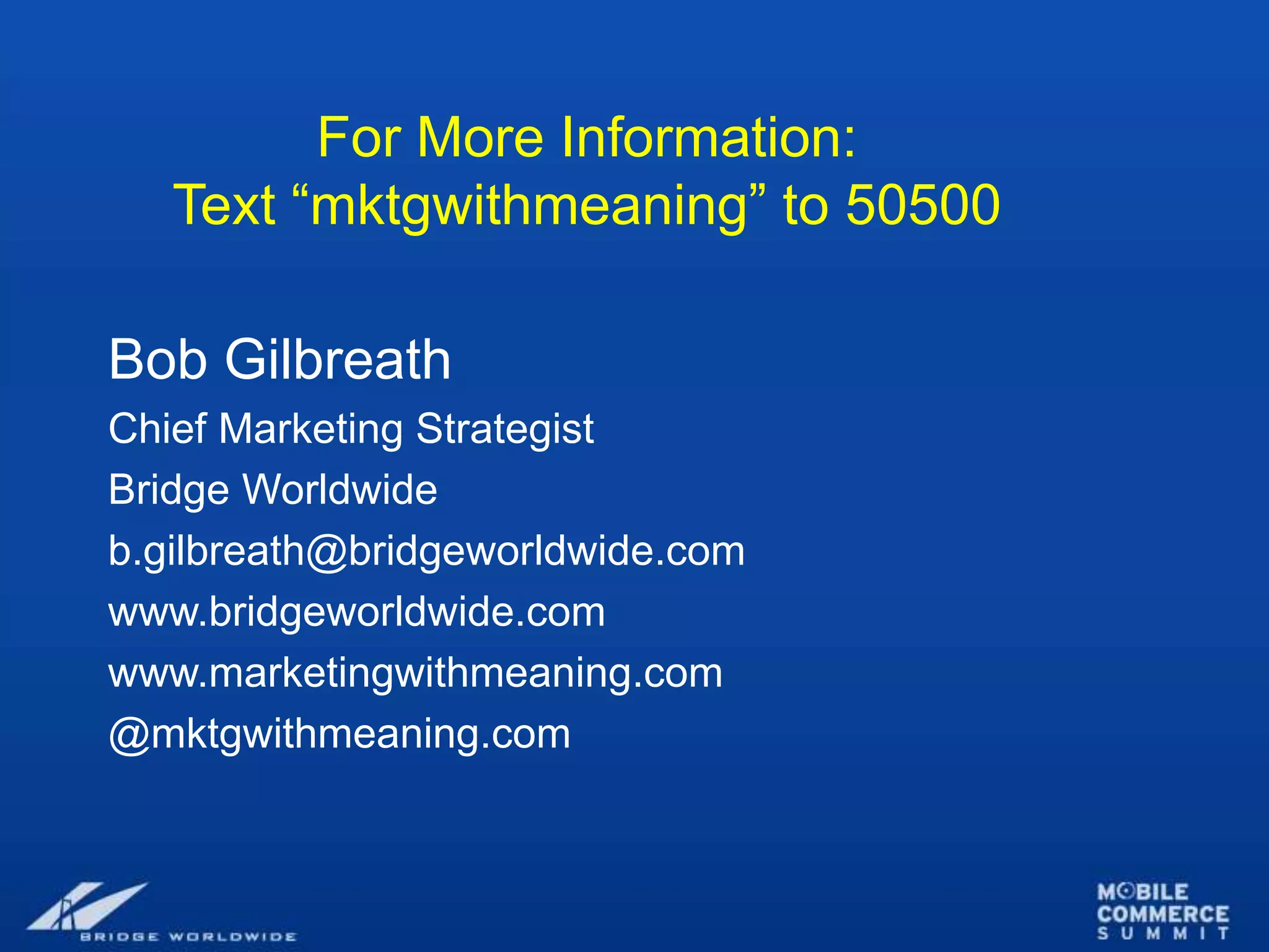 Mobile Marketing Workshop Presentation