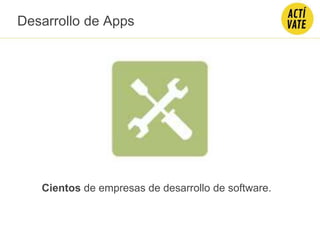 Desarrollo de Apps
Cientos de empresas de desarrollo de software.
 