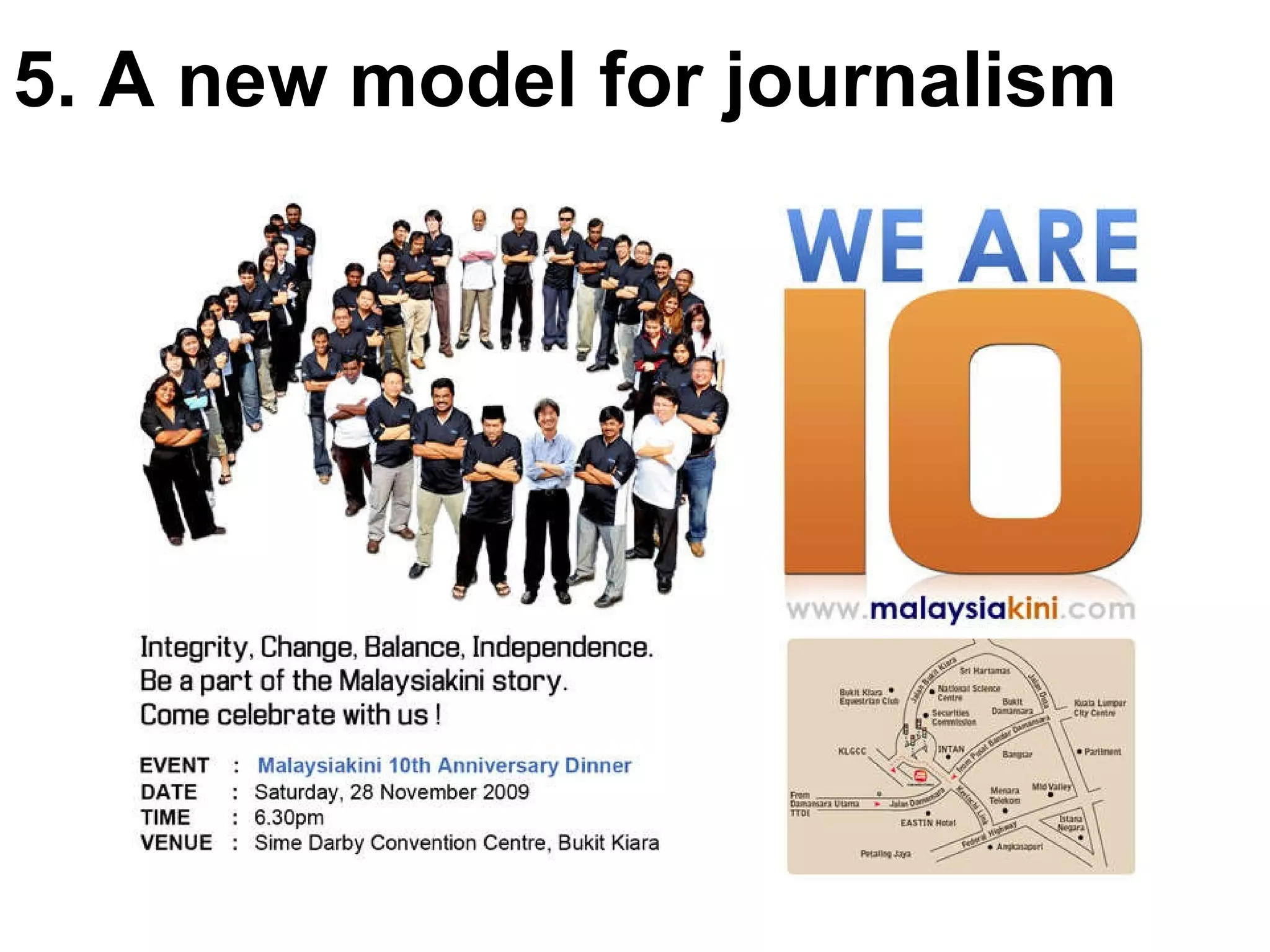 5. A new model for journalism 